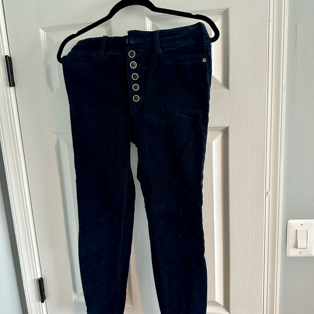 Pilcro high rise skinny corduroys - Navy Blue